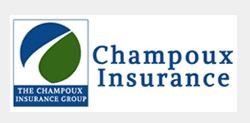 Logo with a blue shield icon on the left and blue text reading Champ on the right.