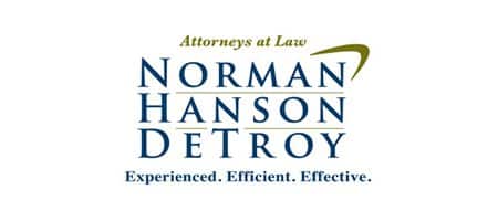 Logo for Norman Hanson Detroy Attorneys at Law with the tagline Experienced. Efficient. Effective.