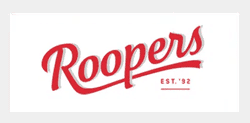 Red cursive Rooper logo on a white background.