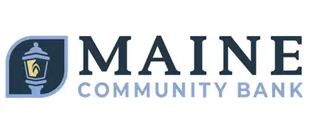Maine Community Bank logo featuring a lighthouse emblem.