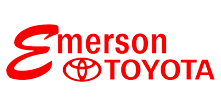 Red Emerson Toyota logo with the Toyota emblem.